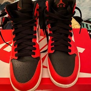 Air Jordan 1s red and black